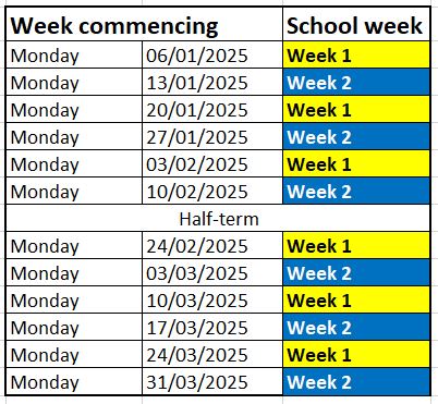 CFF School Weeks - Spring 25